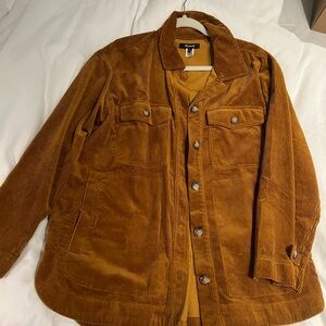 Madewell Corduroy Shirt Jacket in Camel / Rust Womens Medium